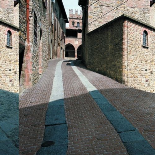 road pavement change photo of a suburb