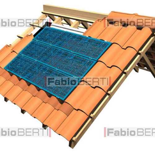 illustrazione pubblicitaria azienda pannelli fotovoltaici